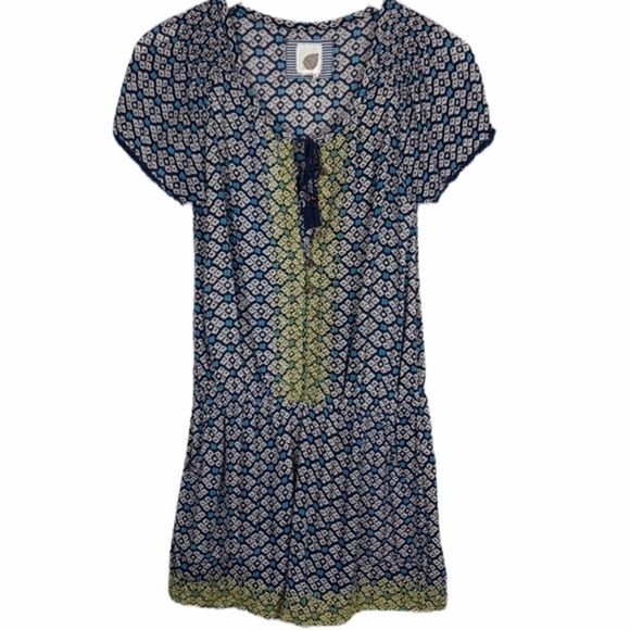 Anthropologie print embroidered romper - Picture 1 of 8